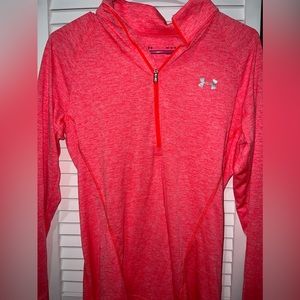 Under armour highlighter pink pullover. Worn a few times, great for workouts